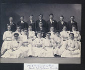 Historic photo of First Lutheran Church confirmation class