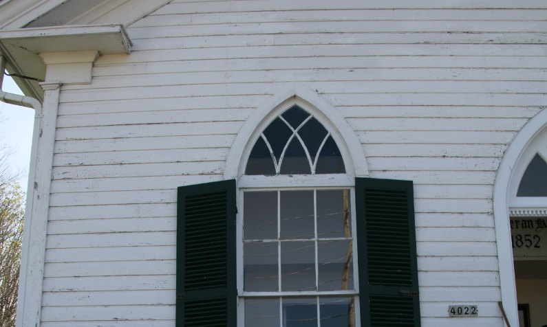 exterior and window close up First Lutheran Church Middleton