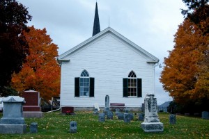 First Lutheran Church in Autumn, Built 1866, Middleton, Wisconsin