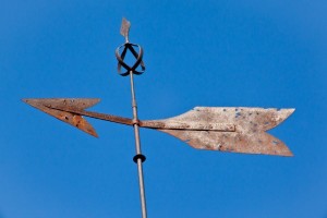Weather Vane on Steeple of First Lutheran Church, Middleton, Wisconsin