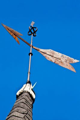 Weather Vane on Steeple of First Lutheran Church, Middleton, Wisconsin