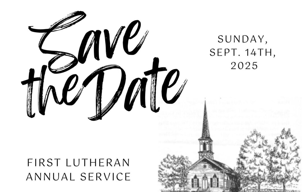 Save the date for the Annual Service on Sun. Sept. 14th, 2025